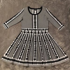 NWOT Nina Leonard Checkered Stretch Sweater Dress 🏁 Size L